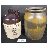 Little Brown Jug, Stoneware Crock.