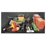 Fishing Reels, Knives, Bobbers.