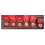 6 50% Silver Canadian Coins.