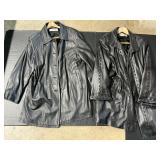 Pair Of Pollack PA Womenï¿½s Long Leather Jackets.