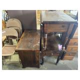 Vtg Pine DropLeaf End Tables, Console Cabinet.