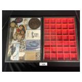Souvenir Key, AAA Buckle, Ephemera, Stamps.