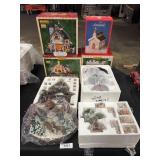 3 NOS Lemax Houses and Christmas Figures.