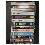 Rock Band Tour VHS Tapes, KISS, Pink Floyd, Rush.