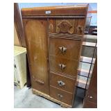 Vtg Mid Century Art Deco Waterfall Wardrobe.