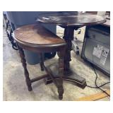 (2) Vtg Wooden Side Tables.