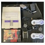 Super Nintendo Entertainment System & Game.