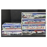 6 Various Hess Trucks, Emergency Truck, Tanker.