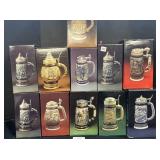 11 Avon Collectable Beer Steins.