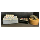 Large Lot Of Jewelry Trinket Boxes.