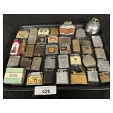 Lot Of Vintage Lighters, Marlboro, Camel & Salem