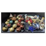 Mercury Glass Ornaments, Snowglobe.