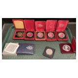 7 50% Silver Canadian Dollar Coins.