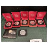 6 50% Silver Canadian Calgary Dollars.