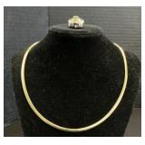 14 KT Italian Gold Snake Chain Necklace.
