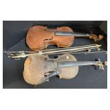 2 Violins W/ Bows.