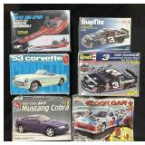 6 Vintage Race Car Models.