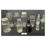 Vintage Mason Jars, Coca-Cola & Route 66 Bottles,