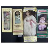4 Porcelain Dolls