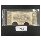 1863 Confederate States America $10 Richmond Note