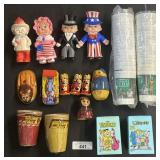 Tin Litho Wind Up Toys, Dolls, StarWars Cups.