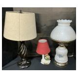 Hobnail Milk Glass Lamp, Christmas Lamp.
