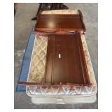 Vtg Cherry Sleigh Bed & Clean Twin Mattress.