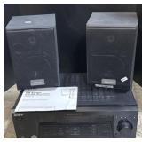 Sony FM Stereo Receiver STR-DE185 w/ Speakers.