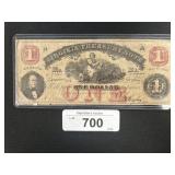 1862 Virginia Treasury Dollar Note