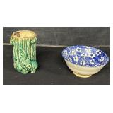 Hand Made Ceramic Bowl & Vase.