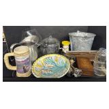 Glass Bowls, Steel Pitcher, Stein, Ice Bucket,