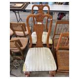 Vtg Pressed-Back Oak Dining Chairs.