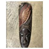 Hand Carved Tribal Haitian Style Wooden Mask.