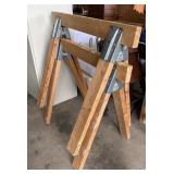 (2) Wooden Saw Horse.
