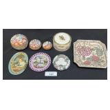 Coca Cola Tip Tray, Porcelain Trinket Boxes.