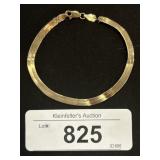 14k Gold Herringbone Bracelet.