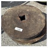 (2) Antique Stone Grinding Wheels/Millstones.