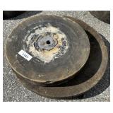 (2) Antique Stone Grinding Wheels/Millstones.