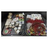 Blown Glass Casino Christmas Ornaments & Garlands.