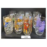 Large Lot Of Character Glasses.