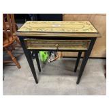 Clean Hand Painted Folk Art Hall Table.