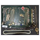 Lot Of Costume Jewelry, Necklaces, Earrings.