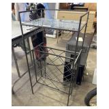 Contemporary Metal & Glass Wine Rack.