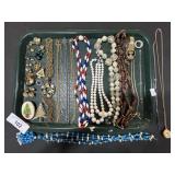 Costume Jewelry, Necklaces, Earrings, Brooches.