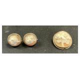 Vintage Cameo Carved Shell Brooch & Earrings.