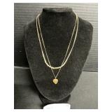 10K Gold Rope Chain & Locket.