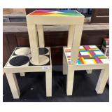 3 Plastic Retro End Tables.