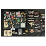 Vintage Hair Clips & Christmas Pins.