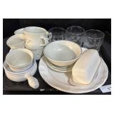 Pfaltzgraff Mugs, Plates, Glasses.