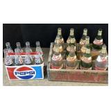 A-Treat Soda Adv Crate & Pepsi Bottles.